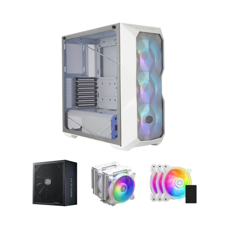 MasterBox TD500 Mesh White Bundle